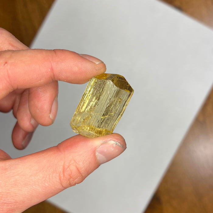 Yellow Scapolite Gem Rough Crystal Mineral Specimen Tanzania