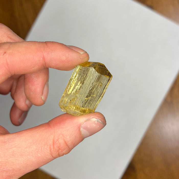 Yellow Scapolite Crystal Mineral Specimen