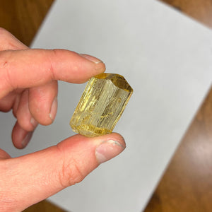 Yellow Scapolite Gem Rough Crystal Mineral Specimen Tanzania