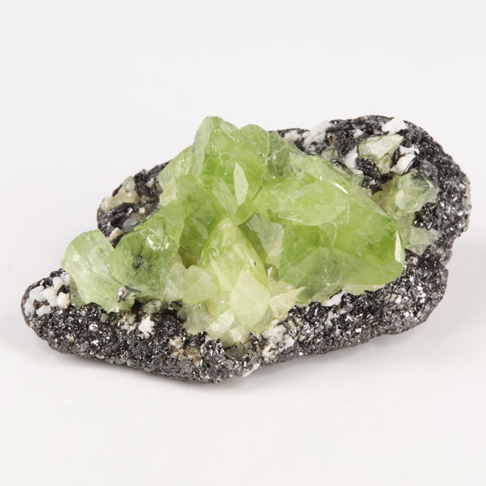 diopside crystals on matrix graphite