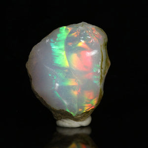 Rough welo Ethiopian fire opal mineral specimen
