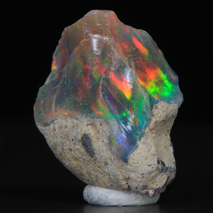 Ethiopian Black Opal Crystal Rough Mineral Specimen