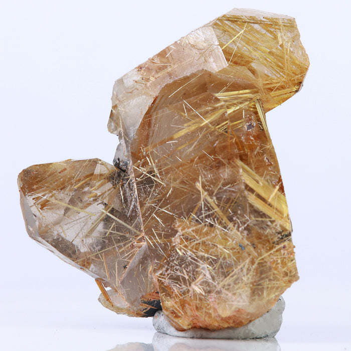 Rutilated Quartz Crystal Cluster Mineral Specimen