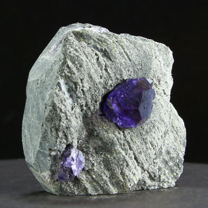 Chinese Raw Tanzanite Fluorite Crystal on Matrix