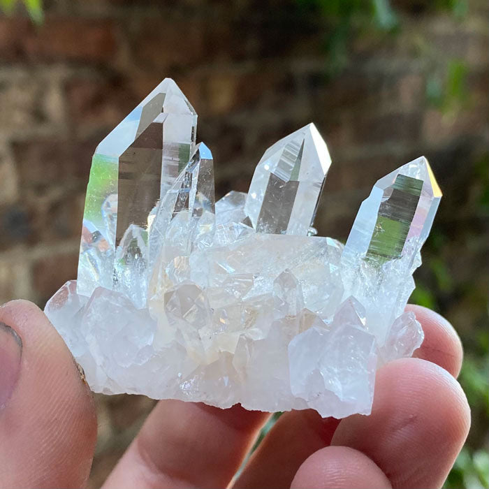 Clear Quartz Crystal Cluster Mineral Specimen Arkansas