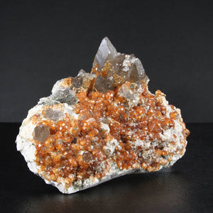 Spessartite Garnet and Smokey Quartz Crystals