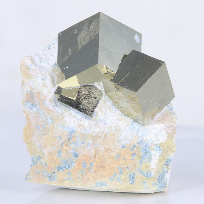 Spanish Pyrite Crystal Specimen on Host Rock