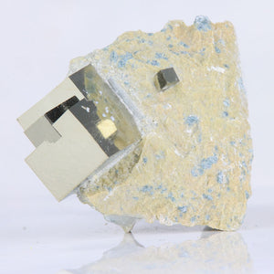 Natural pyrite specimen crystal