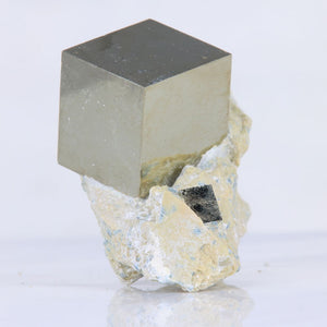 Pyrite Cube in Rock