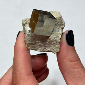 Pyrite Crystal Cube Double