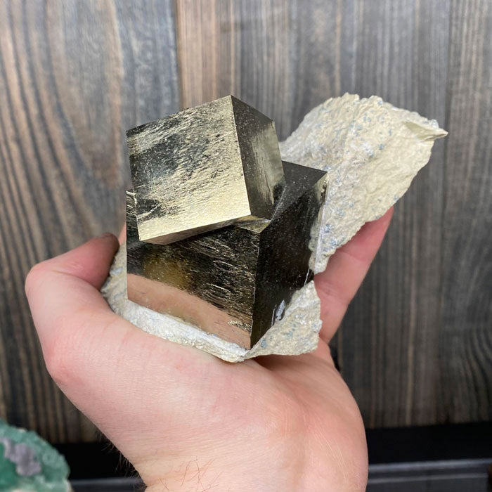 Natural Raw Pyrite Crystal Cubes from Spain