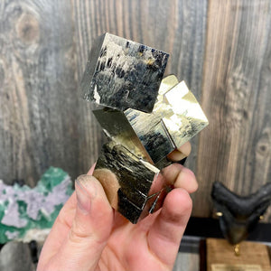 Spanish pyrite crystal cluster
