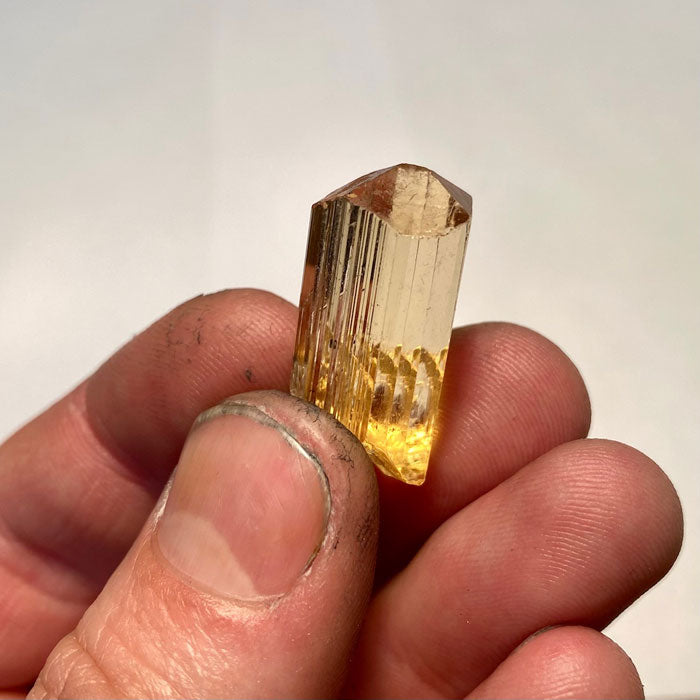 Raw Scapolite Crystal Tanzania Yellow