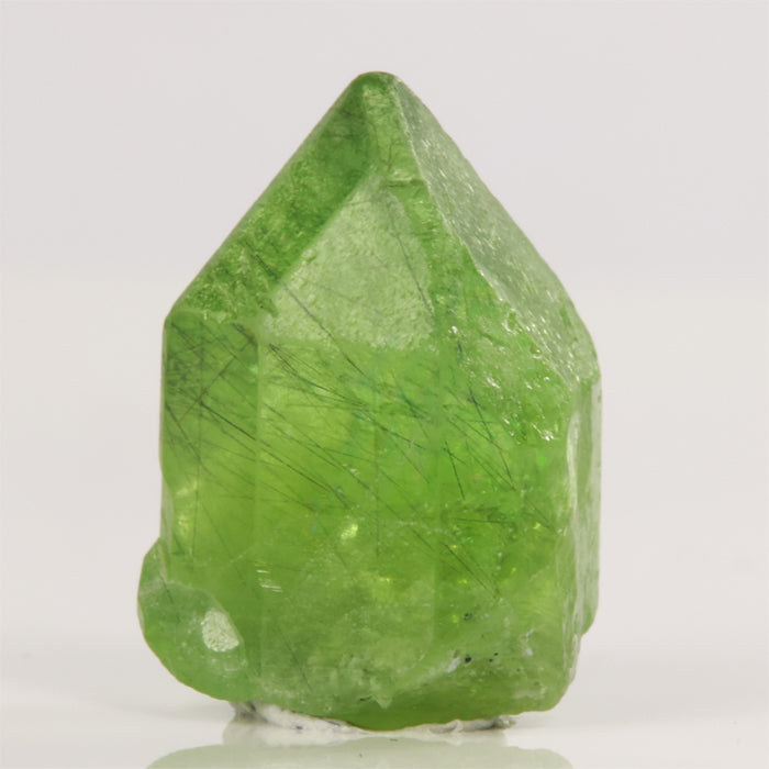 Peridot Crystal with Ludwigite inclusions