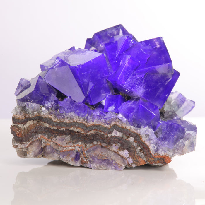 Purple Rain Fluorescent Fluorite Mineral Specimen