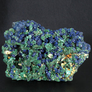 raw Azurite crystals with Malachite 