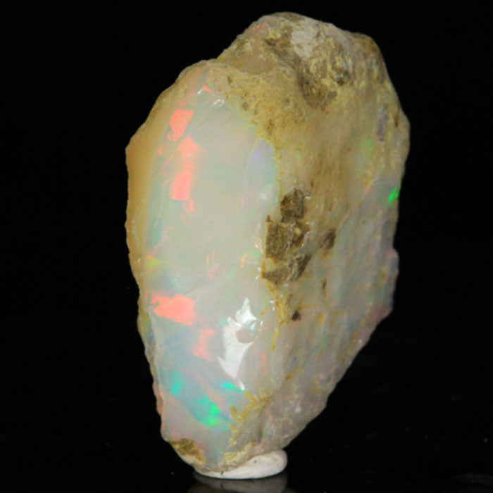 White Ethiopian Opal Rough Red Flash