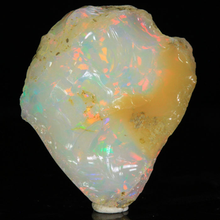 RARE ! OPALE BLANCHE JAUNE MULTICOLORE D'ETHIOPIE : 8 mm x 6 mm ★ P482 RARE ! OPALE BLANCHE JAUNE MULTICOLORE D'ETHIOPIE : 8 mm x 6 mm ★ P482