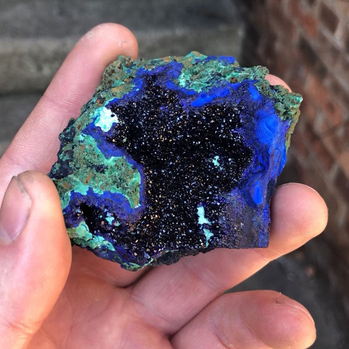 Lustrous Deep Blue Azurite Crystal Specimen