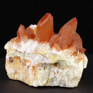 Hematite included quartz crystals morocco