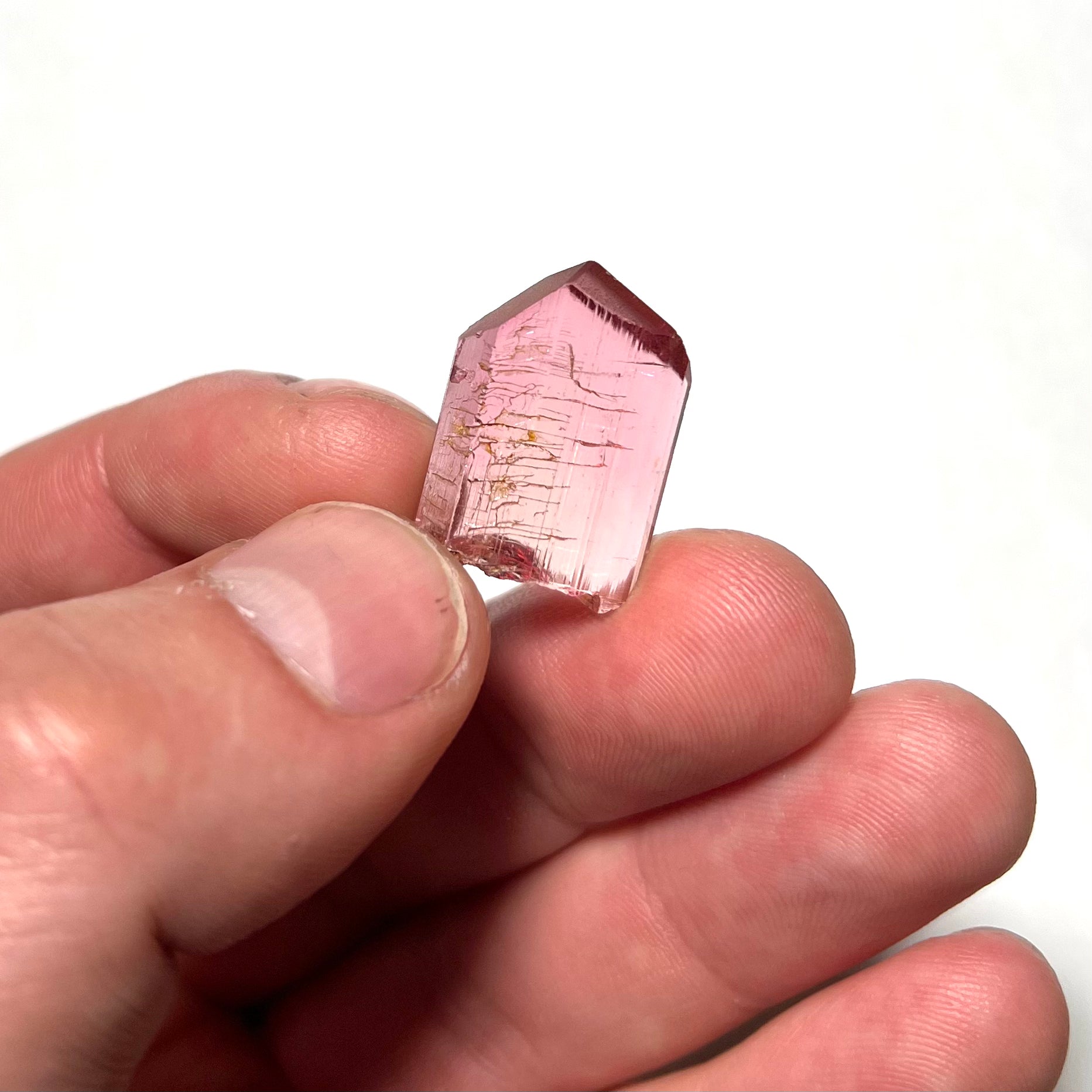 Pink Tourmaline Crystal Mineral Specimen Raw Gemmy