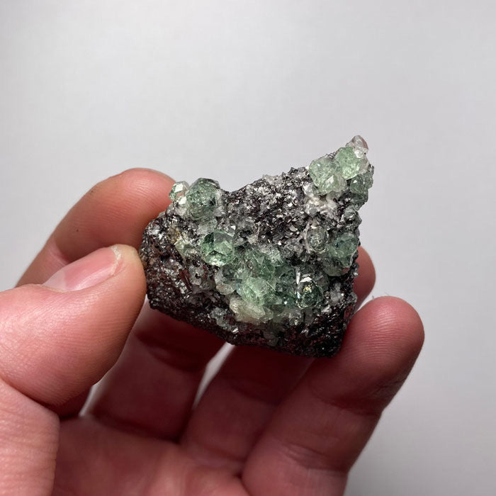 mint green garnet mineral crystal specimen tanzania