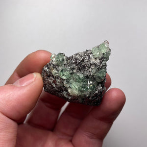 205ct Gemmy Mint Green Garnet Cluster on Host Rock