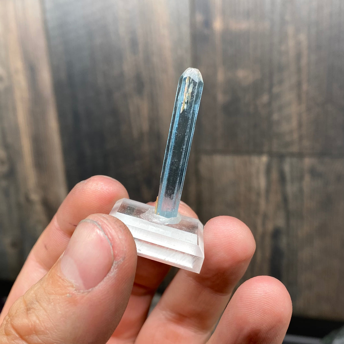 aquamarine raw crystal mineral specimen from tanzania