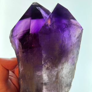 Deep Purple Double Point Amethyst Root Crystal
