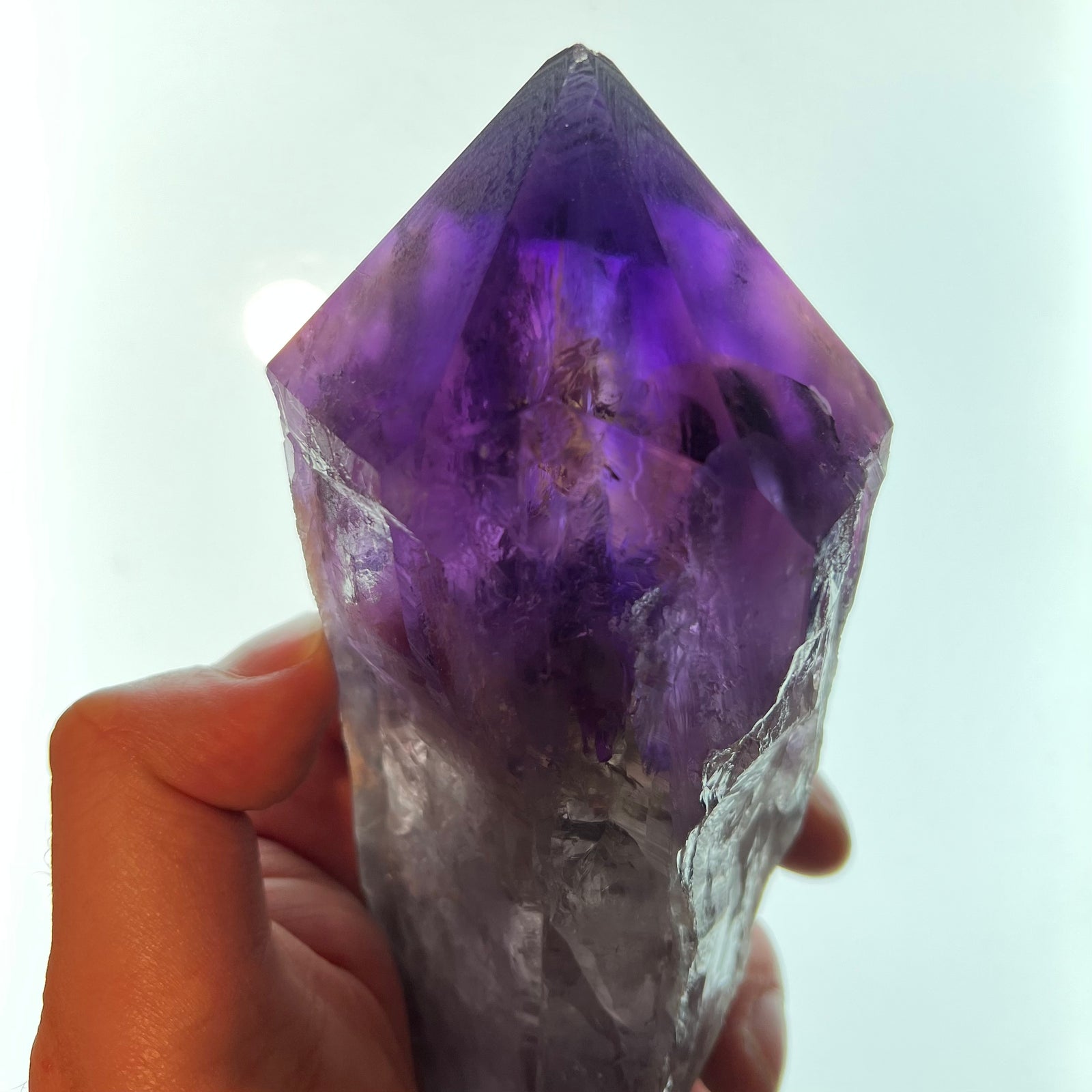 Amethyst point raw purple crystal specimen