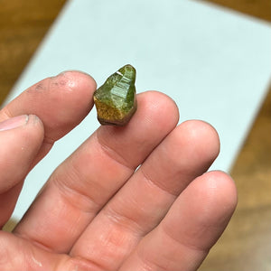 raw green garnet mali crystal