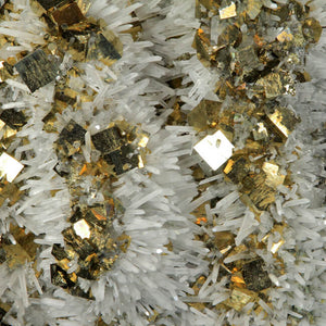 Pyrite and Quartz Huaran Peru Mineral Specimen