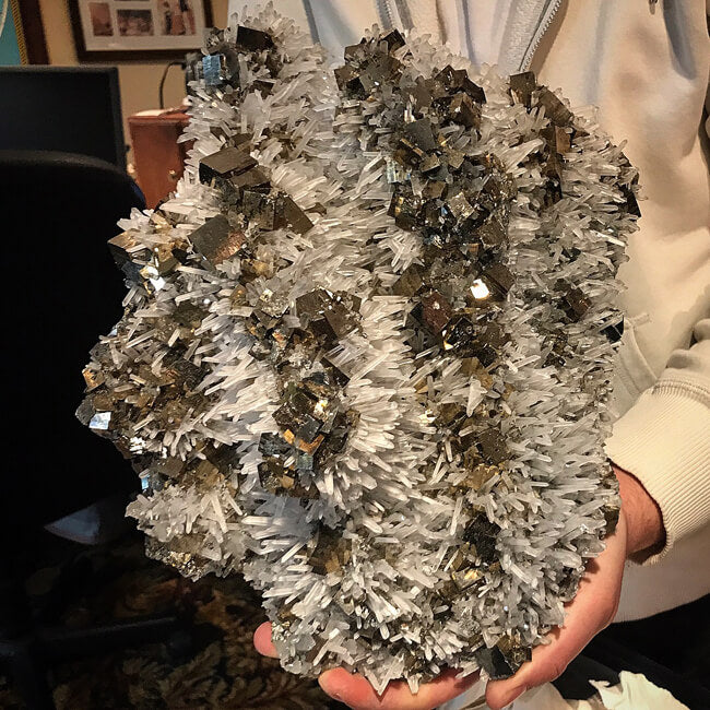 Pyrite and Quartz Mineral Specimen from Peru